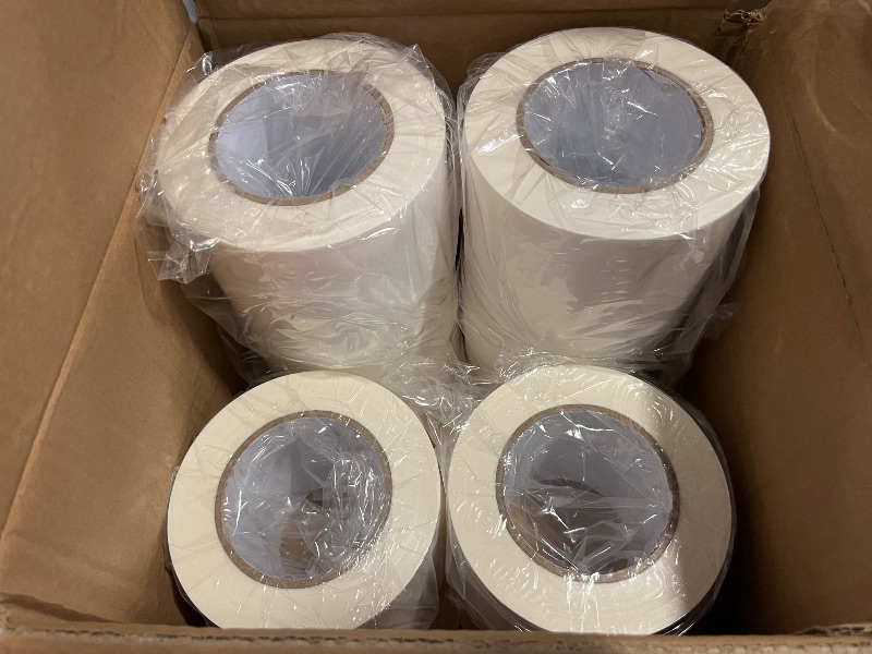 Photo 1 of 8 Roll Vapor Barrier Tape, 3" Wide x 180' Long, White PE 9 mm Polyethylene Tape, Waterproof Moisture Barriers Seal and Seam, for Underlayment Crawl Spaces, Insulation Repairs & Plastic Liners