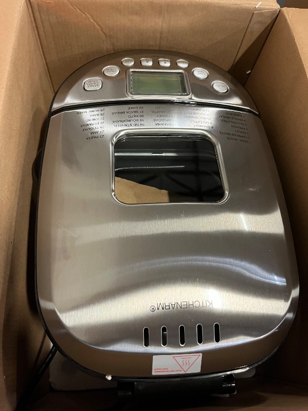 Photo 1 of KITCHENARM 29-in-1 SMART Bread Machine with Gluten Free Setting 2LB 1.5LB 1LB Bread Maker Machine with Homemade Cycle - Stainless Steel Breadmaker with Recipes Whole Wheat Bread Making Machine