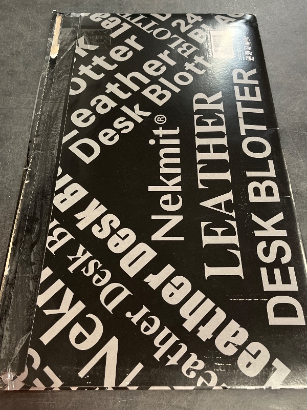 Photo 1 of Nekmit Leather Desk Blotter Pad 24 x 14 Inches, Flat, Non-Slip, Waterproof, Black