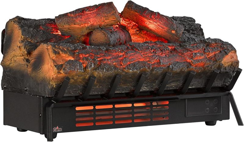 Photo 1 of Duraflame Electric Log Set 1,000 Sq Ft Heater, Faux Logs Insert with Infrared Flames for Existing Fireplaces, Remote Control Included