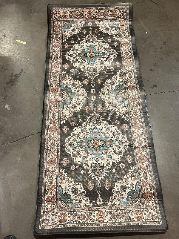 Photo 1 of LUMI Kitchen Mat Anti Fatigue Cushioned, Memory Foam Padded Standing Rug Washable, Non Slip Comfort Floor Runner for Home, Sink, Laundry, Office, 24"x59", Black