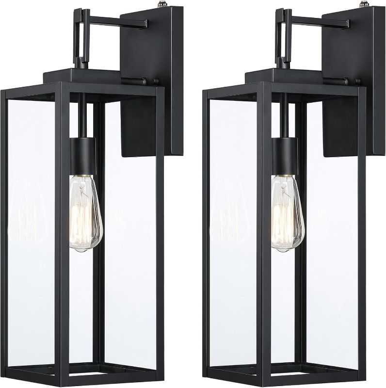 Photo 1 of 2 Pack 22 Inch Dusk to Dawn Wall Light,22” Dusk to Dawn Outdoor Light Fixture Large Size Outdoor Wall Lantern Sconce Outdoor Porch Light with Photocell Sensor