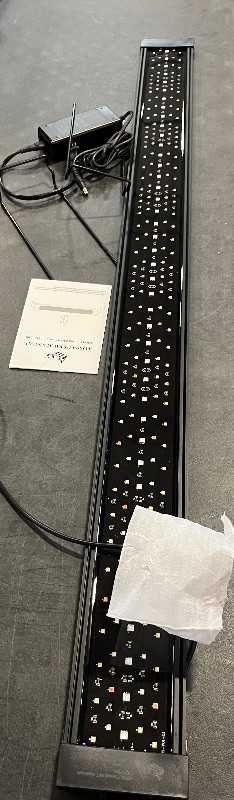 Photo 1 of AQQA LED Aquarium Light, 24/7 Mode IP68 Waterproof Extendable Bracket Fish Tank Light, DIY Mode Full Spectrum Aquarium Plant Light, Adjustable Timer/Brightness Memory Function for 48-55 Inch Fish Tank
