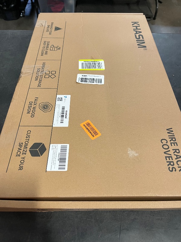 Photo 1 of Missing 2** Wire Shelf Cover, Wire Rack Covers for Pantry,4 Pcs PVC Wood-Look Faux Wood Shelf Liners,26x12 Inch,0.24inch Thick for Home and Kitchen Organization