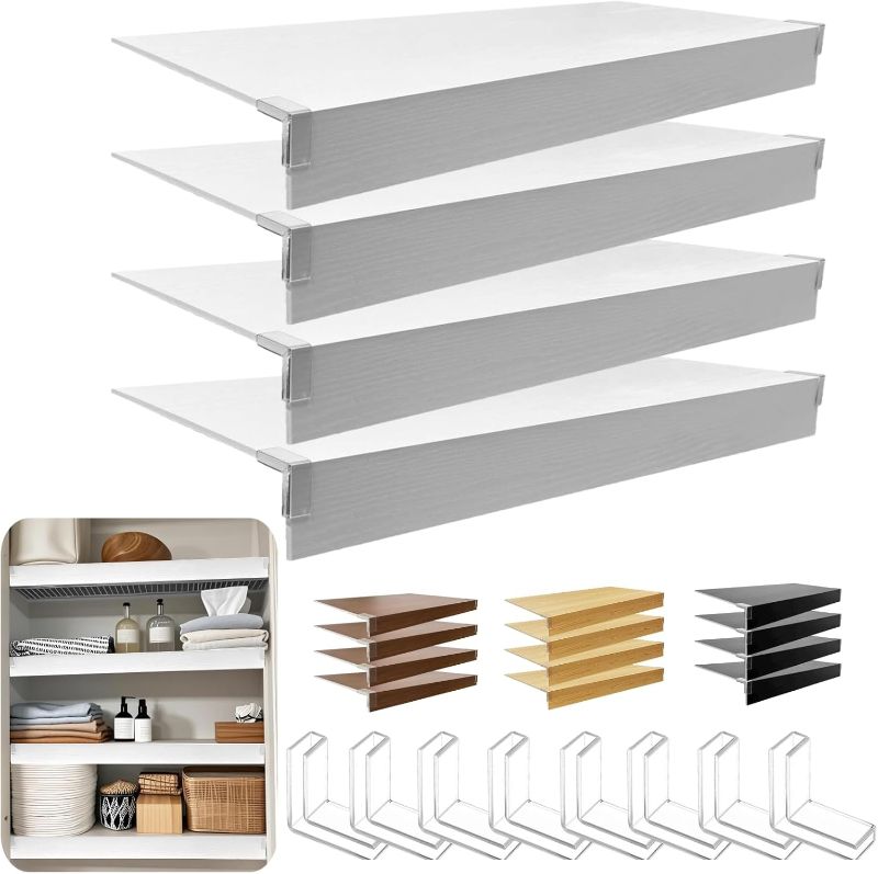 Photo 1 of Missing 2** Wire Shelf Cover, Wire Rack Covers for Pantry,4 Pcs PVC Wood-Look Faux Wood Shelf Liners,26x12 Inch,0.24inch Thick for Home and Kitchen Organization