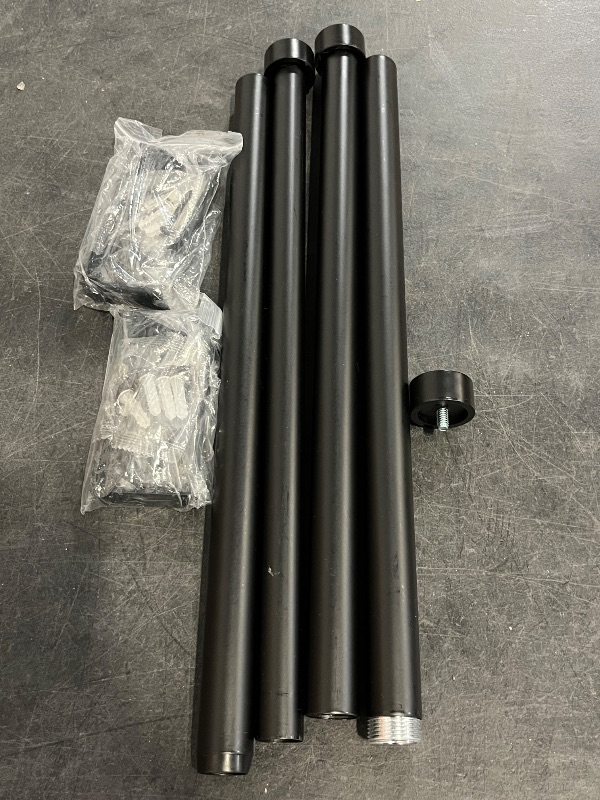 Photo 1 of Curtain Rods for Windows 48 to 84 Inch(4-7 Feet),Black 1'' Diameter Drapery Rods with End Cap Style Design,Modern Adjustable Heavy Duty Curtain Rod,Size:36''-88''
