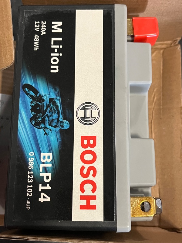 Photo 1 of BOSCH BLP14, Group 14, Lithium Power Sport Battery, 240CA 12V for Motorcycle, ATV/UTV, 4-Wheeler, Snowmobile, Personal Watercraft, Scooter, and Jet Skis
