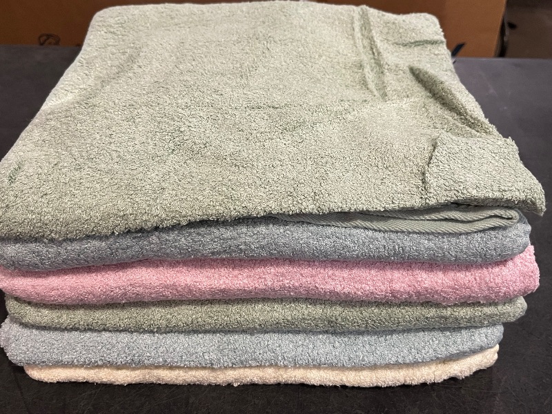 Photo 1 of Aibaser Bath Towels - Natural, Ultra Absorbent Towels for Bathroom, Travel, Gym, Shower and Spa (6 Piece Set)