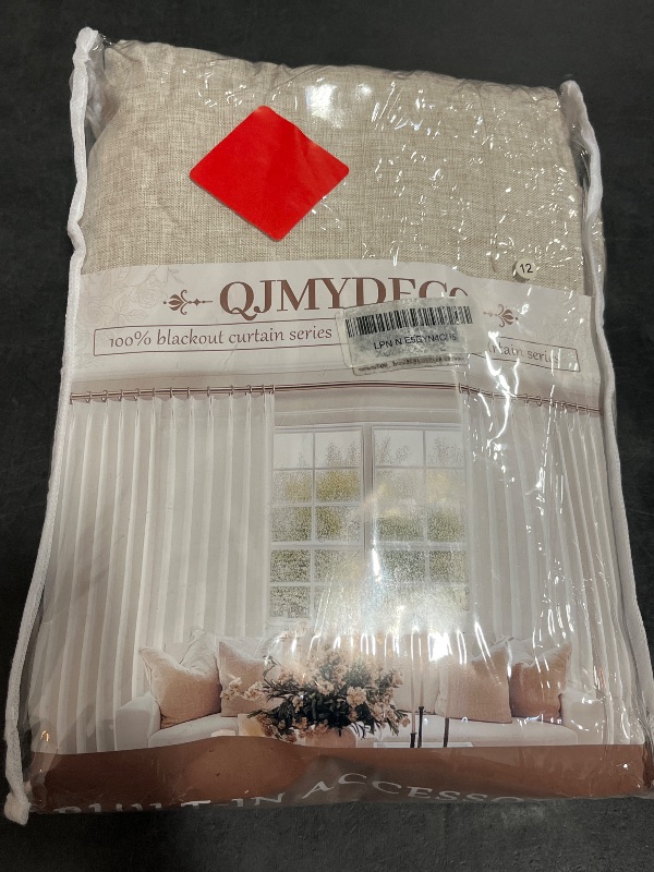 Photo 1 of *Missing Hooks and Rings**
Black Out 96 Inch Long Boho Curtains 2 Panel Set, Farmhouse Curtains for Living Room Darkening/Thermal/Noise Reduction Textured Flax Linen Drape 8ft Hook&Ring Included GreyBeige 50"x96"

