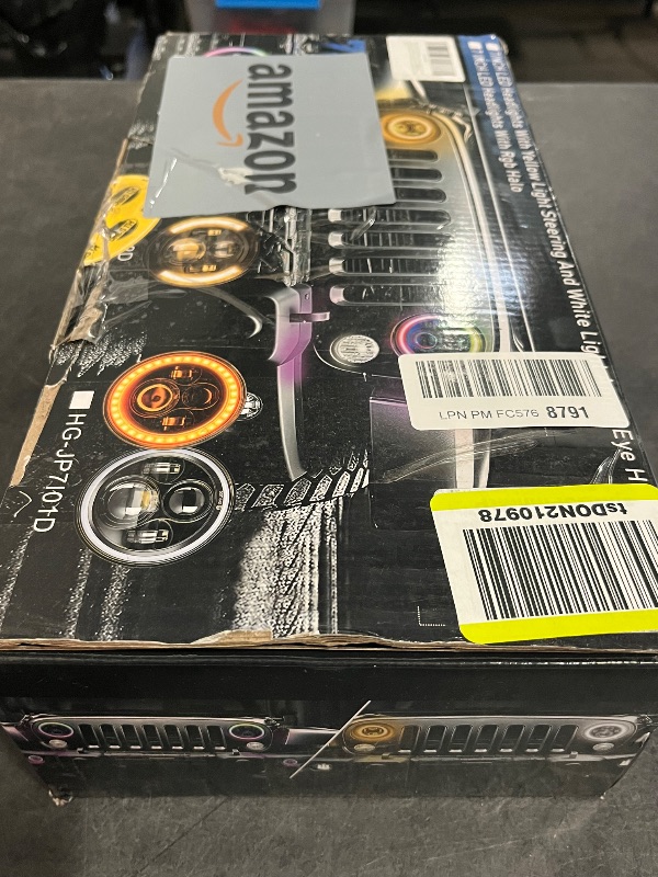 Photo 1 of HILLSKING 2pcs halo headlights Compatible with Jeep Wrangler JK TJ CJ Chevy and miata - Super bright Hi/Lo Beam DRL Amber Turn Signal H6024 DOT-Plug and Play - APP and Remote control(RGB HALO)
