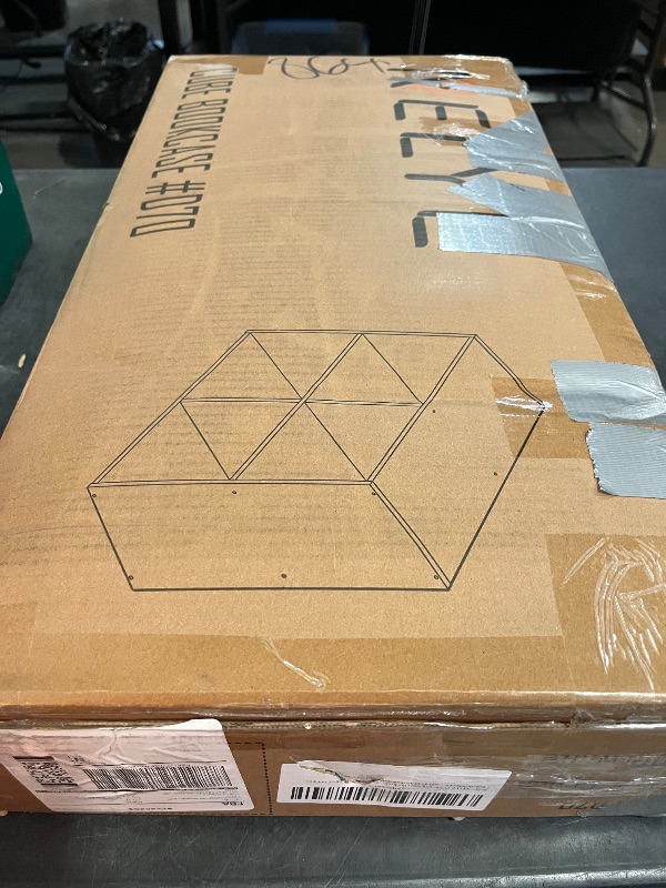 Photo 1 of 4 Cube Organizer Bookcase - Fabric Storage Bins Container, Open Shelf Simple Compartments Bookshelf, White