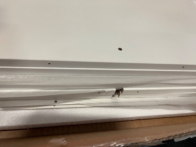 Photo 1 of 4 Cube Organizer Bookcase - Fabric Storage Bins Container, Open Shelf Simple Compartments Bookshelf, White