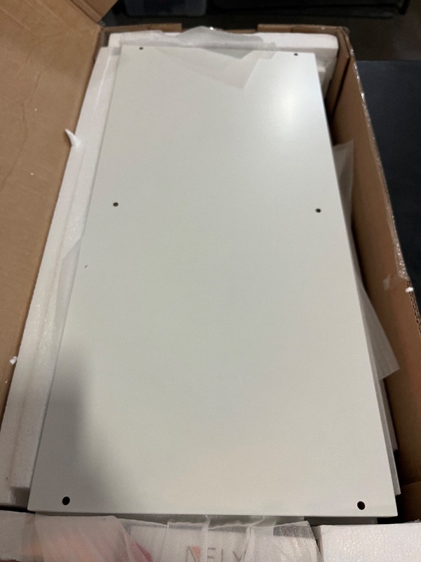 Photo 1 of 4 Cube Organizer Bookcase - Fabric Storage Bins Container, Open Shelf Simple Compartments Bookshelf, White