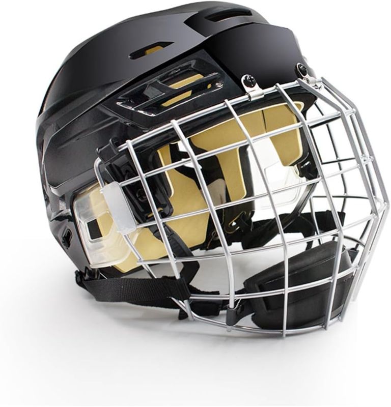 Photo 1 of (S) Ice Hockey Helmet Breathable Hockey Helmet with Cage for Youth Adult