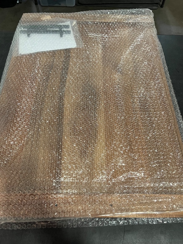 Photo 1 of *Crack on Corner** 
Noodle Board Stove Cover with Handles, Acacia Wood Stove Cover, Black and Gold Handles Included, 30.25"L x 21.75"W, Stove Top Covers for Gas Burners, Stove Top Covers for Electric Stove
