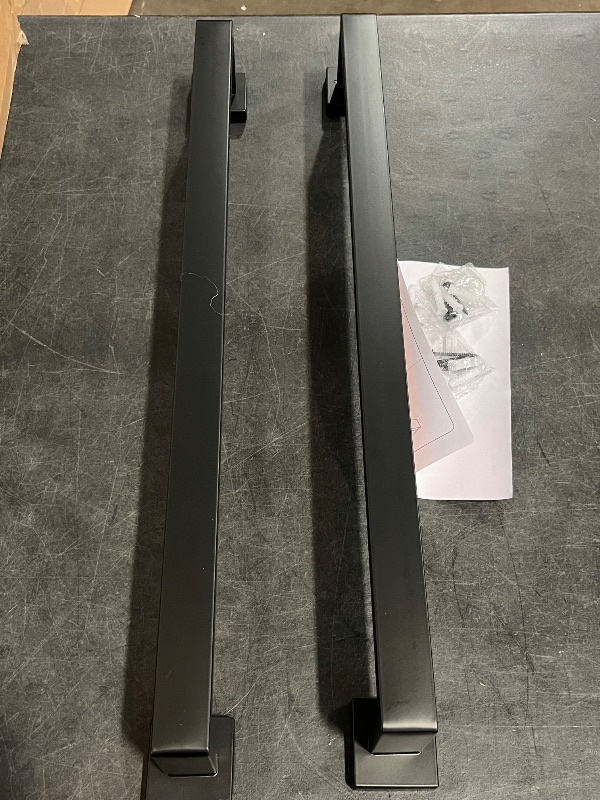 Photo 1 of LANC 2 Pack Bath Towel Bars Matte Black 24-Inch Bathroom Towel Rail Square Towel Racks Kitchen Towel Holders Stainless Steel Wall Mount Towel Hanger Towel Rods,A8804-6MB
