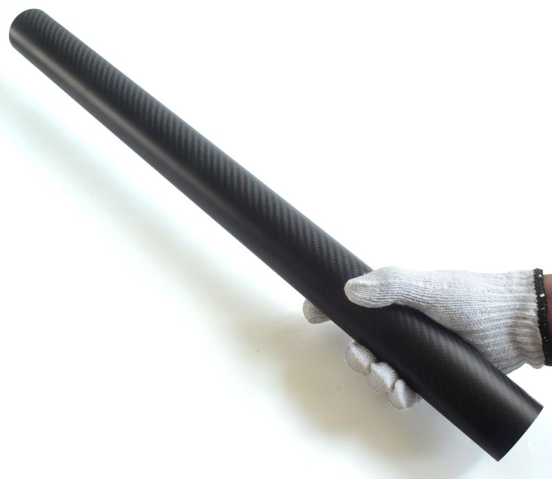 Photo 1 of 1pcs 600MM Length Carbon Fiber Tube 40x37x600MM,10/12/16/22/25/30/35/50MM Available,3K Roll Wrapped Twill Matte Finish
