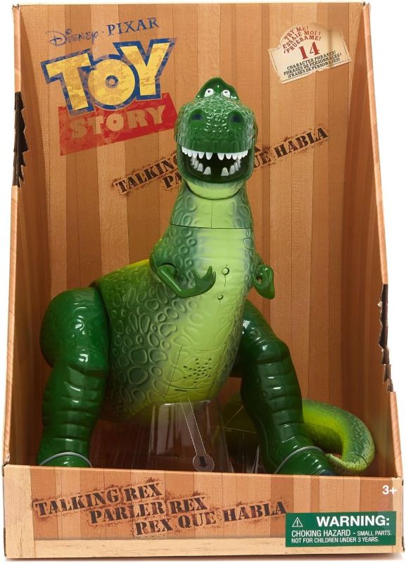 Photo 1 of Disney Store Official Rex Interactive Talking Action Figure from Toy Story, Features Sounds and Phrases from The Movies, Interacts with Other Figures and Toys
