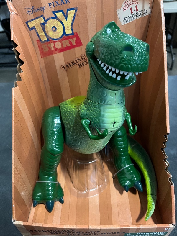 Photo 1 of Disney Store Official Rex Interactive Talking Action Figure from Toy Story, Features Sounds and Phrases from The Movies, Interacts with Other Figures and Toys
