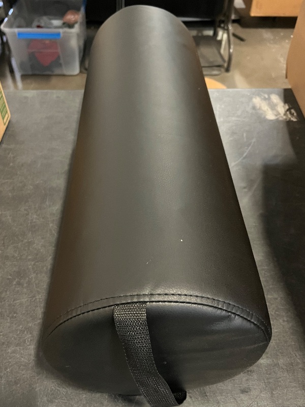 Photo 1 of ForPro Professional Collection Jumbo Full Round Bolster Pillow, Black, Oil and Stain-Resistant, for Massage and Yoga, 9” R x 26” L
