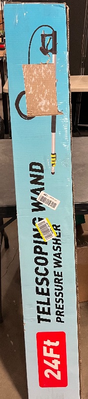 Photo 1 of 24 FT Telescoping Pressure Washer Wand with Pressure Washer Extension Wand, Brush Head, Gutter Cleaner, 5 Spray Nozzle Tips, 2 Hose Adapters and Support Belt
