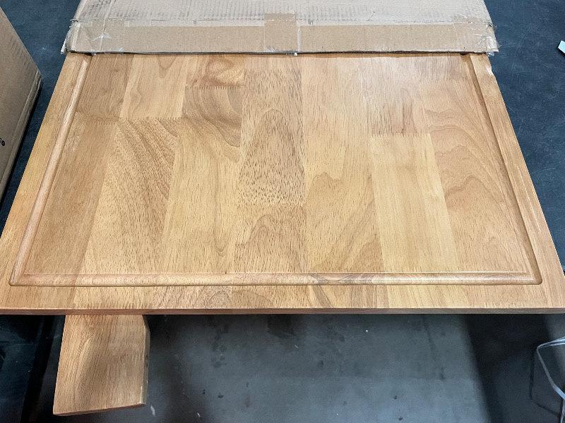 Photo 1 of 32x23.5in Extra Large Solid Wood Cutting Board and Stovetop Cover – 2-in-1 Over The Sink Cutting Board & Gas Stove Cover with Detachable Legs and Juice Groove – Ideal for Kitchen (Model 1)
