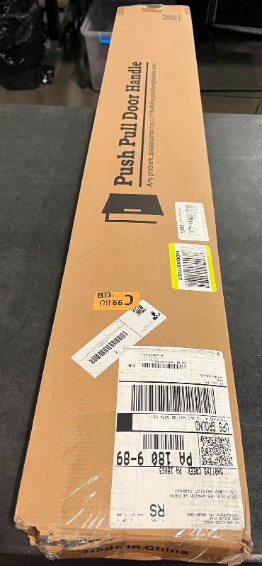 Photo 1 of 48 inch Large Stainless Steel Front Door Handle Double Sided, Pull Push Sliding Barn Door Handle, Commercial H Shape Door Pull Handles, Matte Black