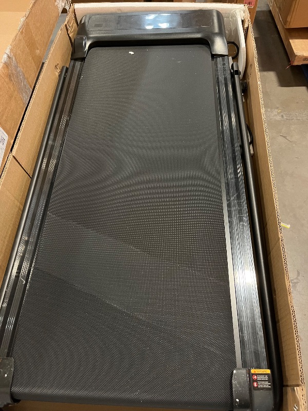 Photo 1 of Electric Walking Pad with Handle Bar, 3.5HP Compact Walking Pads Treadmill with Handles, 0.6-10.0MPH Portable Small Treadmills for Home Office Apartment Small Spaces, 400LBS with Big Screen