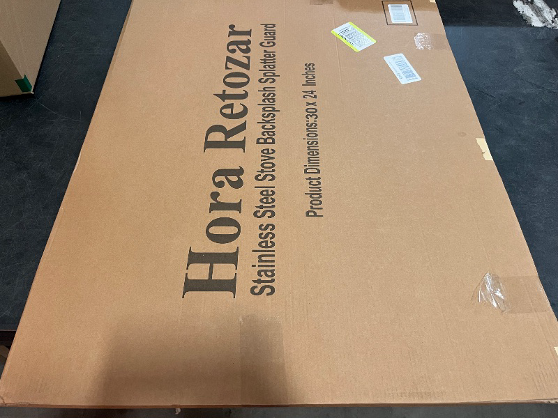 Photo 1 of 24" By 30" Stainless Steel Stove Backsplash Splatter Guard SP3604 Range Hood Backsplash Wall Shield Metal Panel, Ultra Flat Easy Clean And Install, 1 Year Sales Guarantee