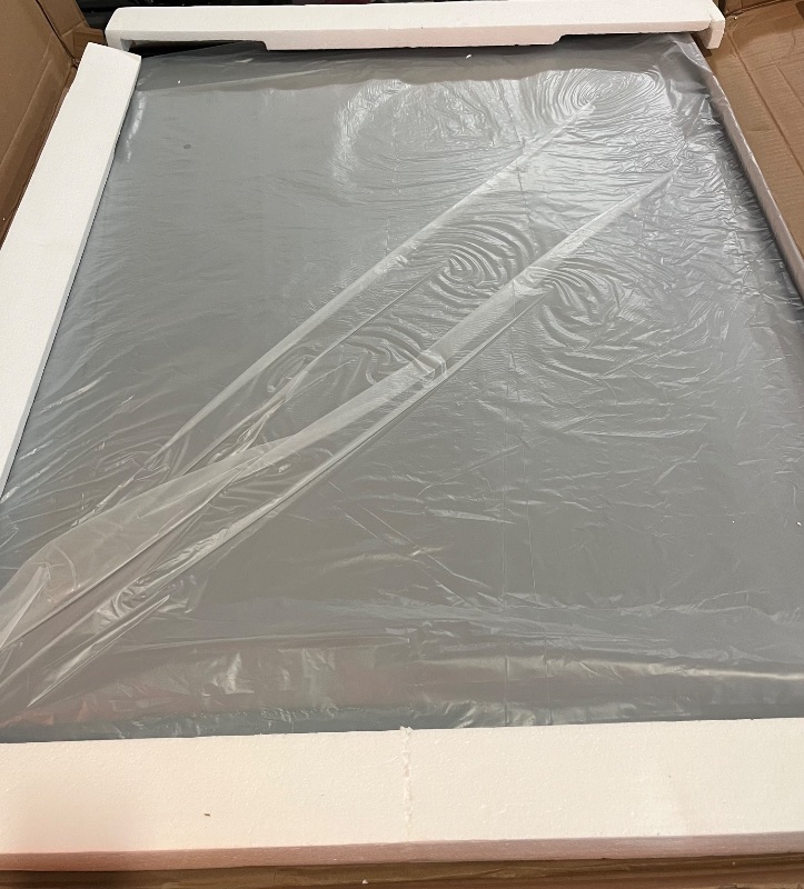 Photo 1 of 30x40 inch Black Rectangle Bathroom Mirror, Metal Aluminum Frame, HD Tempered Glass, Horizontal/Vertical Hanging, Modern Over Sink Mirror