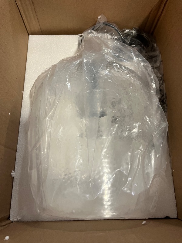 Photo 1 of 9.3" Blown Glass Pendant Lighting for Kitchen Island,Black Large Pendant Light Fixture with blown Thickened Glass,1 Light Farmhouse Hanging Light for Hallway,Bedroom, Living Room Tall 14 inch