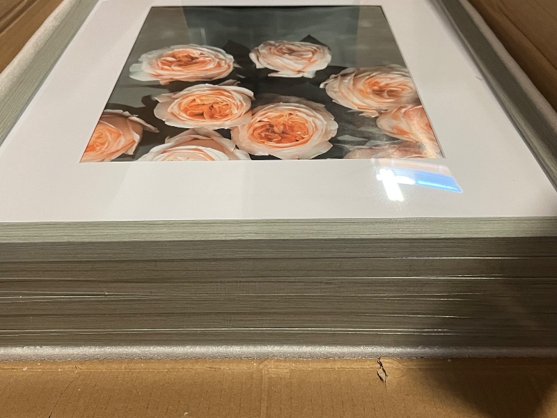 Photo 1 of AUEAR 16x20 Picture Frames Set of 6, with Mat for 11x14 or 16x20 Without Mat, Composite Wood Gallery Photo Frames with Plexiglass, Wall Mounting (Light Grey)
