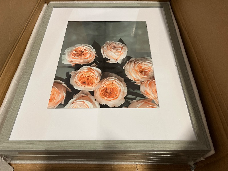 Photo 1 of AUEAR 16x20 Picture Frames Set of 6, with Mat for 11x14 or 16x20 Without Mat, Composite Wood Gallery Photo Frames with Plexiglass, Wall Mounting (Light Grey)
