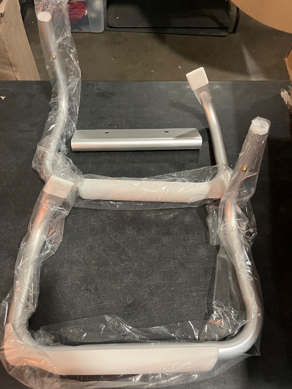 Photo 1 of DMI Toilet Safety Rails Toilet Handles for The Elderly Toilet Safety Handrails Frame Easy Assembly with no Tools, White