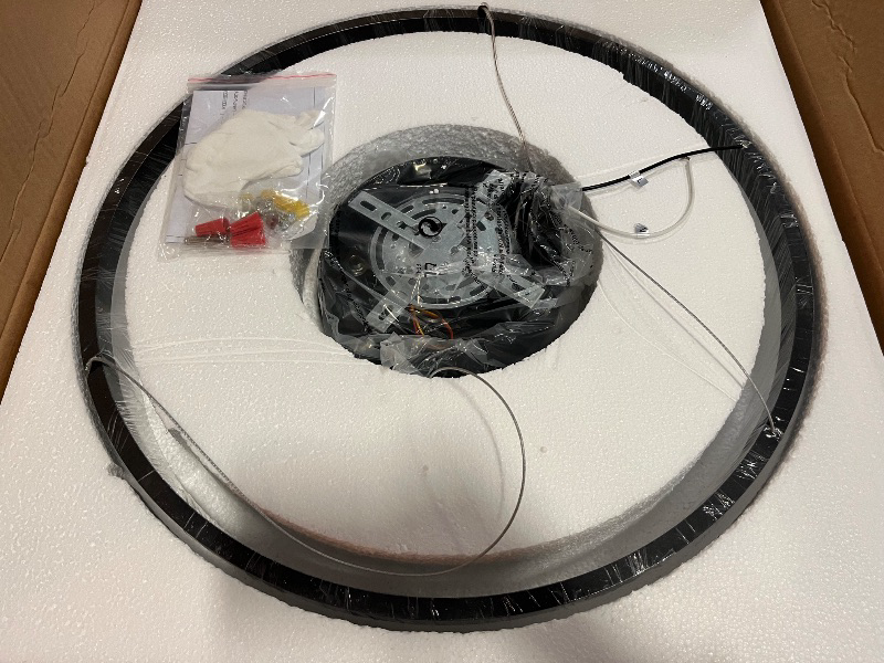 Photo 1 of Buccleuch Modern LED Chandelier - Dimmable 19.7" Black Round Pendant Light, Height Adjustable UL-Certified Ceiling Light for Dining Room, Kitchen Island, Living Room, Bedroom, Foyer