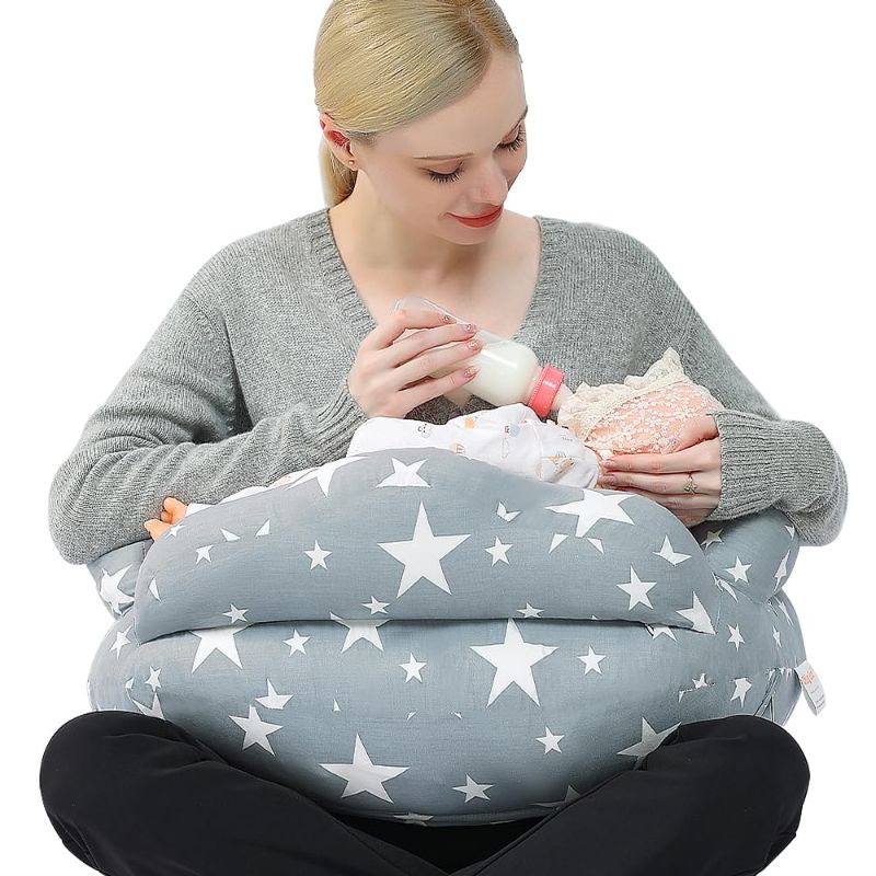 Photo 1 of Chilling Home Nursing Pillow for Breastfeeding, Adjustable Nursing Pillow Breast Feeding Pillow Bottle Feeding More Support for Mom and Baby, Breastfeeding Essentials for Newborn,Removable Cover