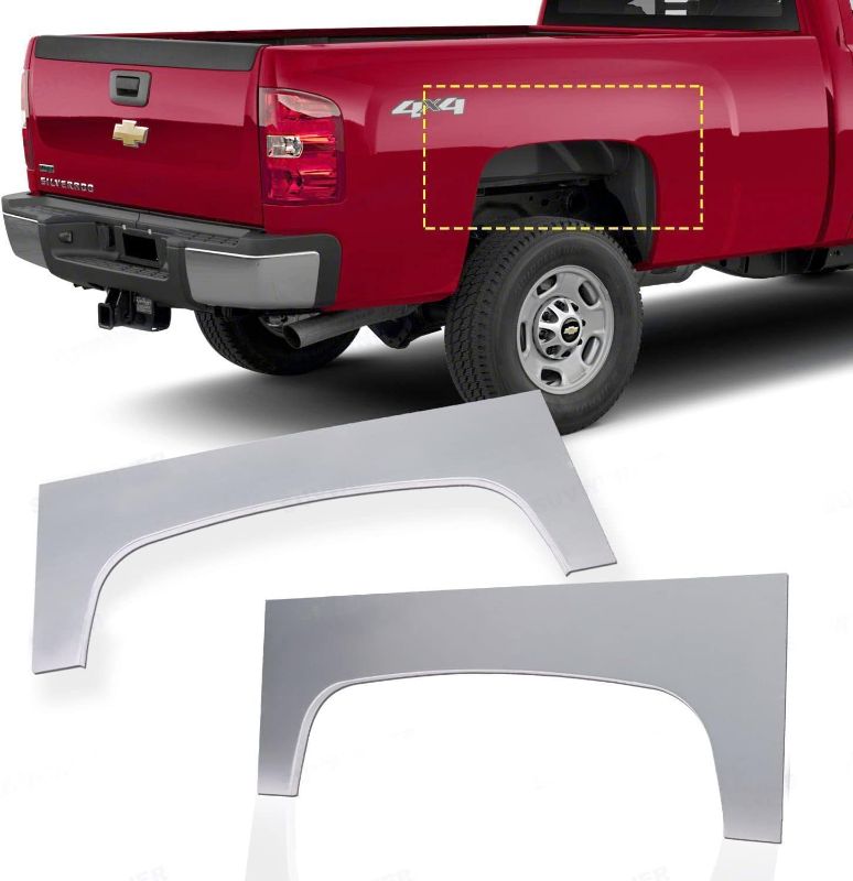 Photo 1 of ELITEWILL Pair Upper Rear Wheel Arch Skin Repair Panel Fit for 2007-2013 Chevy Silverado Pickup 1500 2500HD
