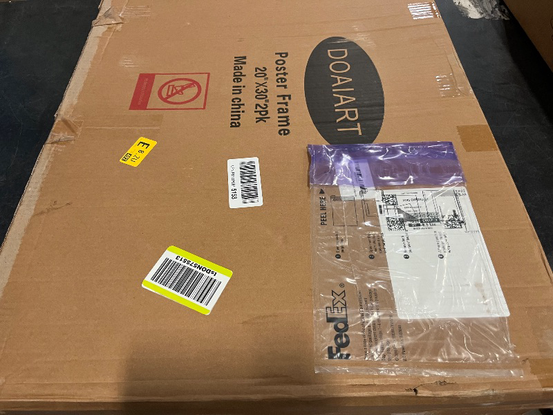 Photo 1 of DOAI ART 20x30 Frame Black 2 Pack, 20x30 Poster Frame or Picture Frame 20x 30 with HD Plexiglass for Horizontal or Vertical Wall Mounting, 20 x 30 frame Scratch-proof Safe and Artistic Large Photo Frame