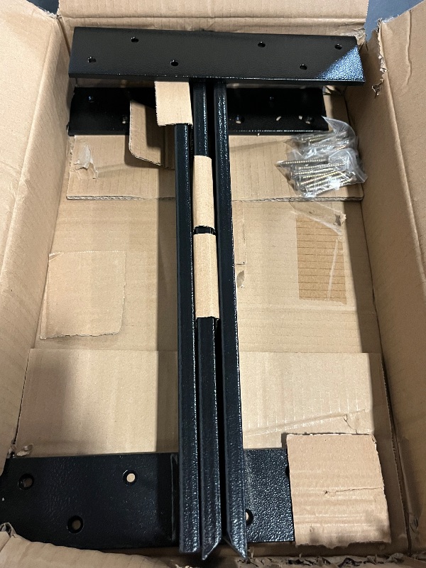 Photo 1 of (3-Pack) Free Hanging T Shelf Bracket, Solid Heavy Duty Steel Knee Wall Hidden Granite Countertop Support Floating Bracket Hardware, Universal ,3 Count,18 Inch , DIY Projects , Screws Included
