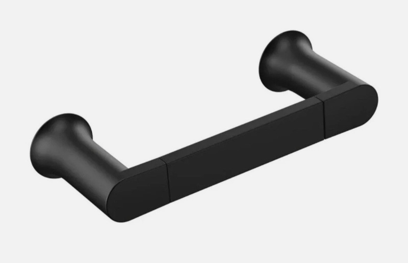 Photo 1 of Genta Double Post Wall Mounted Towel Bar, Matte Black