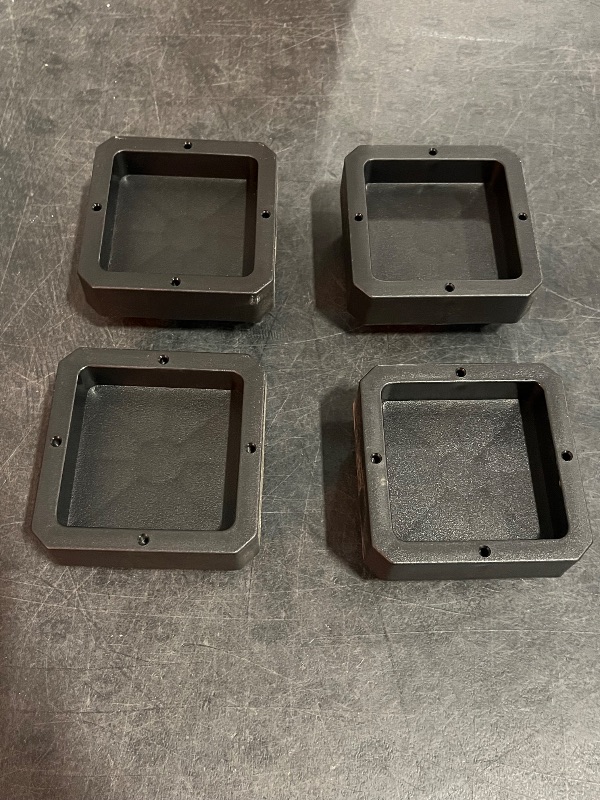 Photo 1 of *Missing Bottom Attachments**
Bed Risers Square Heavy Duty Furniture Risers Height Adjustable Dorm Bed Lifts Risers Table Desks Legs Blocks 4 Pack Black