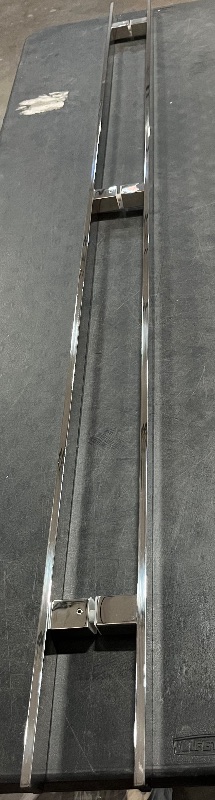 Photo 1 of KEYTIGER 71" Long Stainless Steel Door Handles Brushed Nickel Satin Finish, Modern Door Handle Pulls for Commercial Glass Entrance Doors Wooden Barn Doors Interior Exterior Fiberglass, Flat Rectangular Bar