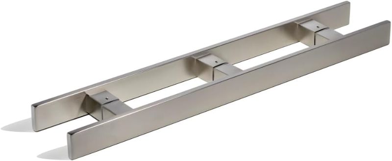 Photo 1 of KEYTIGER 71" Long Stainless Steel Door Handles Brushed Nickel Satin Finish, Modern Door Handle Pulls for Commercial Glass Entrance Doors Wooden Barn Doors Interior Exterior Fiberglass, Flat Rectangular Bar
