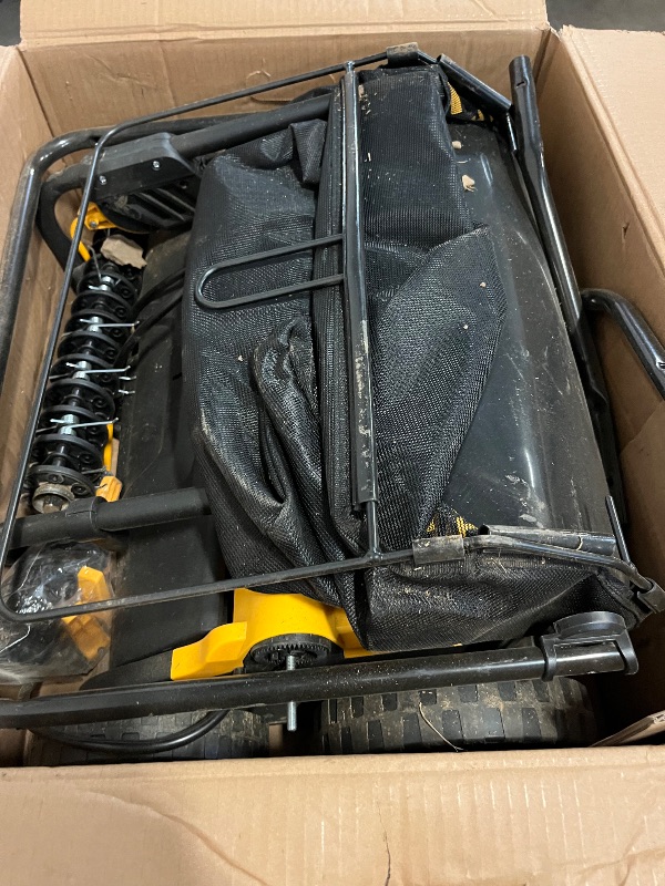 Photo 1 of 2025 Upgrade 16-Inch 15.5 Amp 2-in-1 Electric Dethatcher and Scarifier with 14.5-Gallon Collection Bag, Lawn Dethatcher with 5-Position Depth Adjustment, Keeps Lawn Healthy - Bold Yellow 