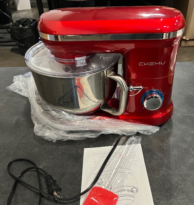 Photo 1 of Electric Stand Mixer,10 Speeds 660W Tilt-Head Food Mixer, 3-IN-1 Kitchen Mixer for Daily Cooks with 6.5 QT Bowl,Dough Hook, Beater, Whisk (Empire Red)