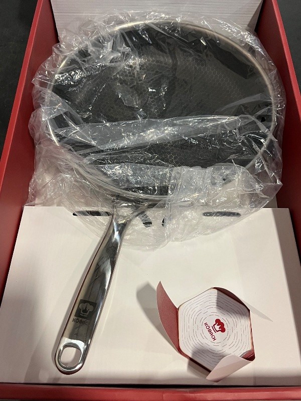 Photo 1 of 12in Nonstick Frying Pan - Stainless Steel Skillet, Dishwasher & Oven Safe, Compatible with Induction & Gas Stoves, Non-Toxic & Easy to Clean