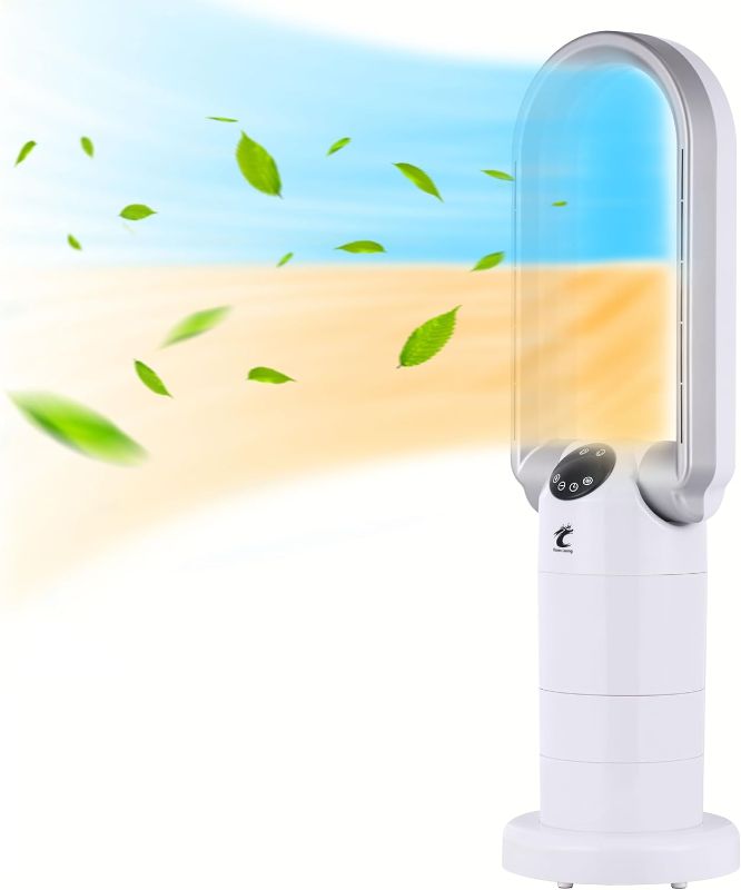 Photo 1 of Ocean Loong 1500W Bladeless Tower Fan & Space Heater Combo for Home with Remote Control Timer Oscillation Tip-Over Switch and Adjustable Thermostat, 29” AB01H