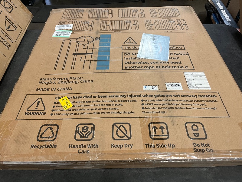 Photo 1 of Cumbor 29.7-40.6" Baby Gate for Stairs, Baby Essential Safety Gate, Mom's Choice Awards Winner-Dog Gate for Doorways, Pressure Mounted Auto-Close Pet Gates for Dogs Indoor, Durable Child Gate, Black