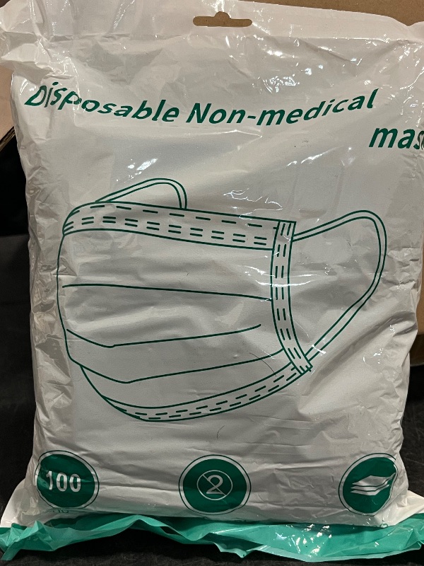 Photo 1 of Disposable Face Mask, 100 PCS Black Masks, 3 Ply Protection Face Masks