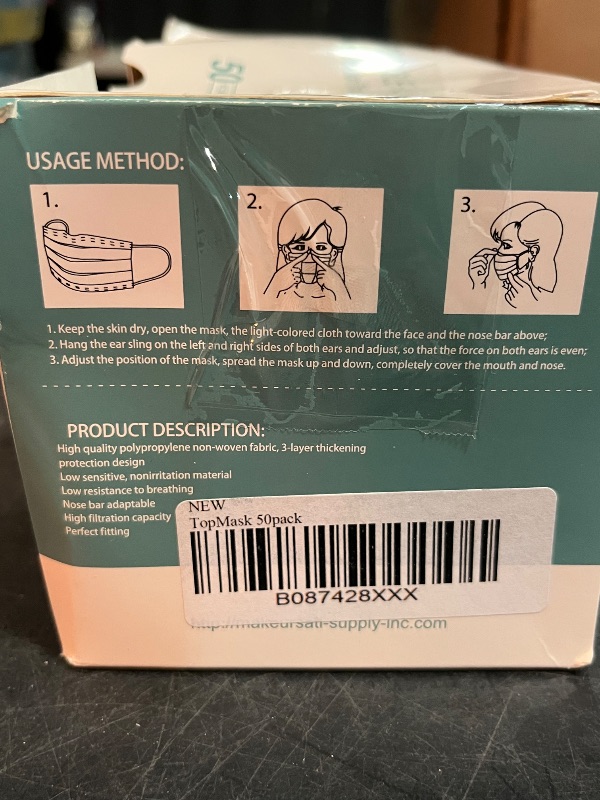 Photo 1 of Medipro Supply Disposable Non-Medical Face Mask (Box of 50) 